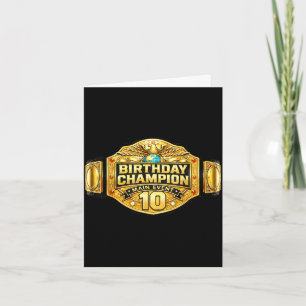 Cartão aniversário de 10 anos de lutador de wrestling cam