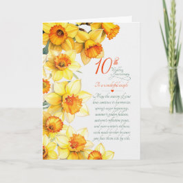 Cartão Aniversário de 10 anos do Casal - Narcisos Sentime