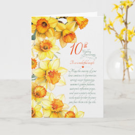 Cartão Aniversário de 10 anos do Casal - Narcisos Sentime