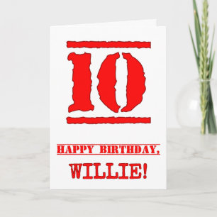 Cartão Aniversário de 10 anos: Visual Divertido Inspirado