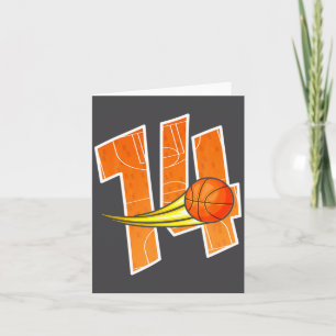 Cartão Aniversário de 14 anos de Basquetebol Eu Tenho 14