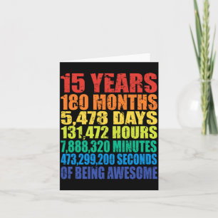 Cartão Aniversário de 15 anos, Meninos & Meninas, 15