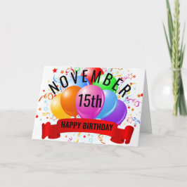 Cartão Aniversário de 15 de Novembro
