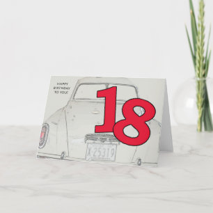 Cartão Aniversário de 18 anos