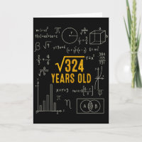 Aniversário de 18 anos Raiz Quadrada de 324 Ama Ma