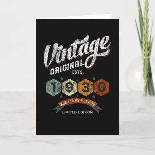 Cartão Aniversário de 1930 Vintage Envelhecido à Perfeiçã