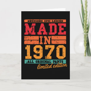 Cartão Aniversário de 1970