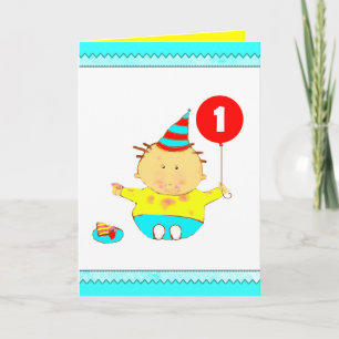 Cartão aniversário de 1 ano personalizado
