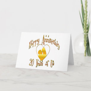 Cartão Aniversário de 20 anos