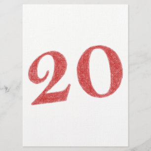 Cartão aniversário de 20 anos