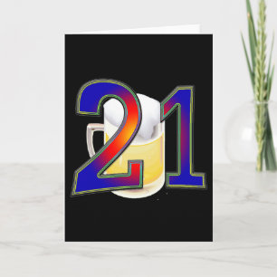 Cartão aniversário de 21 anos