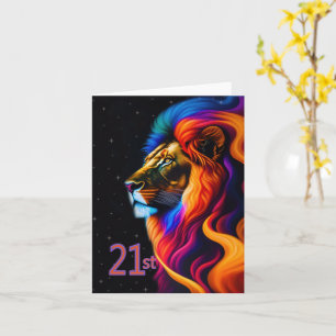 Cartão Aniversário de 21 anos feliz