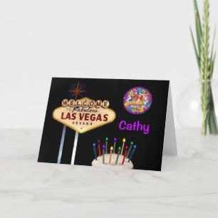 Cartão aniversário de 21 anos Las Vegas