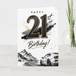 Cartão Aniversário de 21 anos masculino