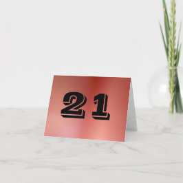 Cartão aniversário de 21 anos (não alcoólico)