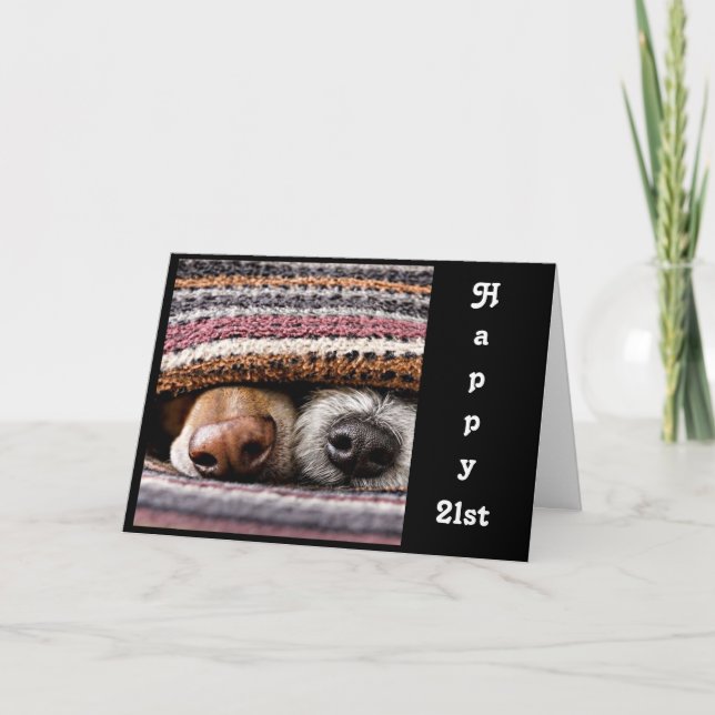 Cartão **aniversário de 21 anos** VAMOS GOSTA DO SEU DIA! (Frente)