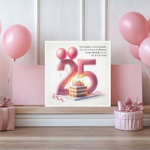 Cartão Aniversário de 25 anos da Irmãzinha BFFR