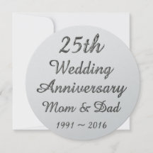 Aniversário de 25 Anos de Casamento Tipografia Pra