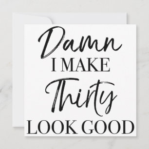 Cartão aniversário de 30 anos