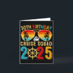 Cartão aniversário de 30 anos Cruise 2025 Friend Family C<br><div class="desc">aniversário de 30 anos Cruise 2025 Férias De Navios De Cruzeiro Da Família Amigo</div>
