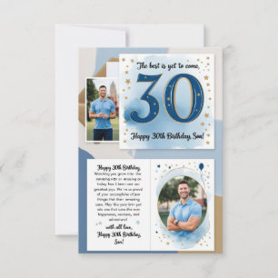 cartão aniversário de 30 anos filho