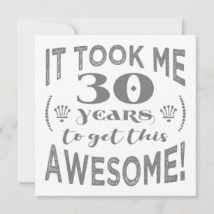 Cartão Aniversário de 30 anos impressionante
