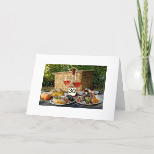 Cartão aniversário de 30 anos = VINHO MELHOR QUE VINHO FI