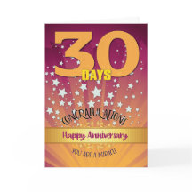 Aniversário de 30 Dias de Recuperação Numeral em N