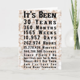 Cartão Aniversário de 30 Pearl