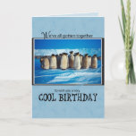 Cartão Aniversário de 3762 pinguins do grupo<br><div class="desc">Inteiramente customizável!</div>