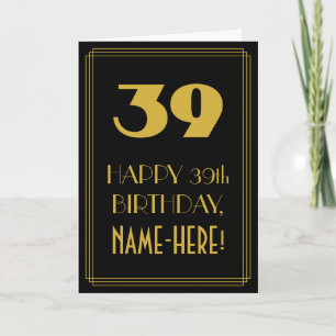 Cartão Aniversário de 39 anos ~ Visual Inspirado em Art D