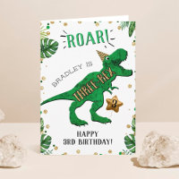 Aniversário de 3 anos de Dinossauro Três Rex