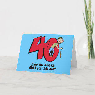 Cartão aniversário de 40 anos