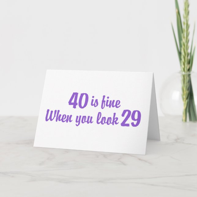 Cartão aniversário de 40 anos (Frente)