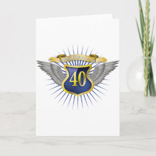 Cartão Aniversário de 40 anos