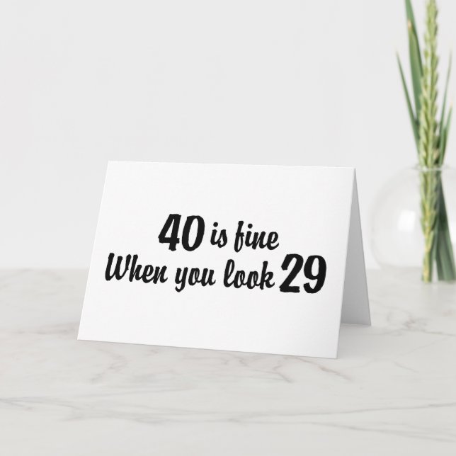 Cartão Aniversário de 40 anos (Frente)