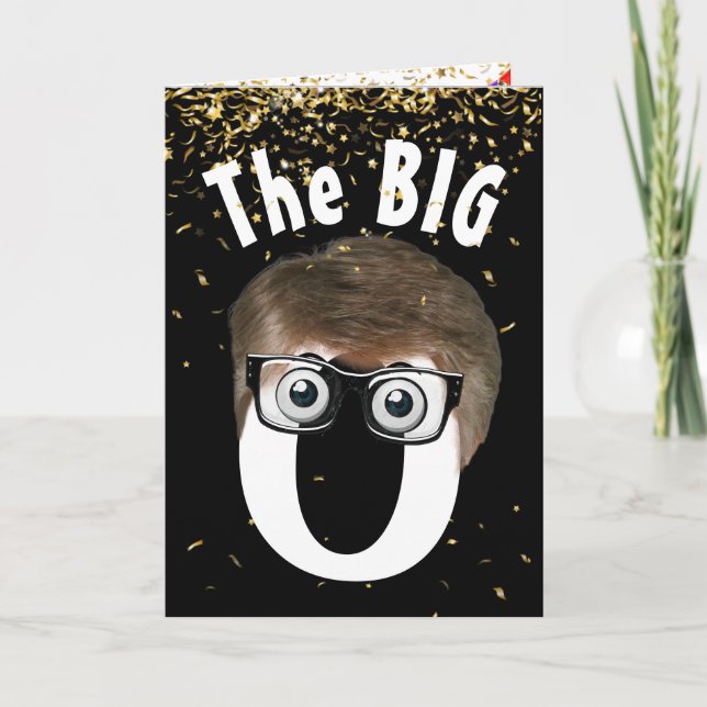 Cartão aniversário de 40 anos a preto (Frente)