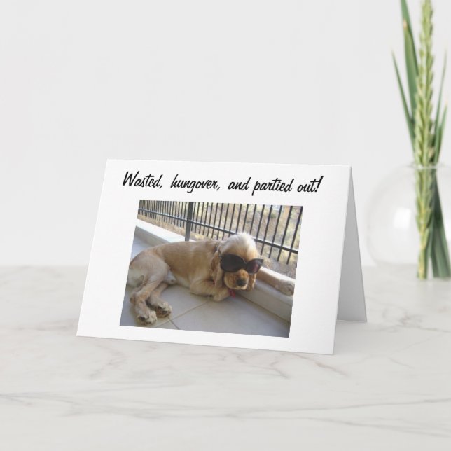 Cartão aniversário de 40 anos DESPERDIÇADO E CAÇADA (Frente)