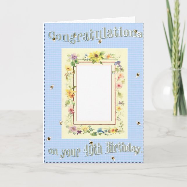 Cartão aniversário de 40 anos do país (Frente)