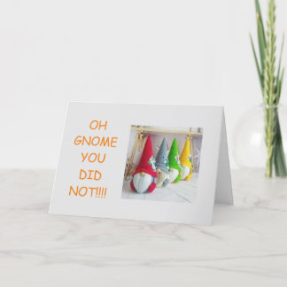 Cartão **aniversário de 40 anos** dos GNOMES CONFUSOS! Ca