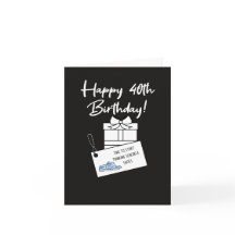 Aniversário de 40 anos Engraçado e Irônico