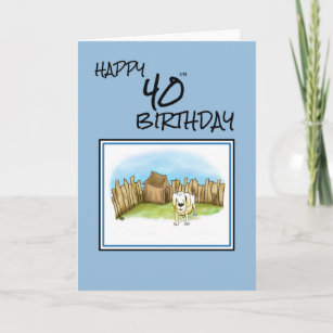 Cartão Aniversário de 40 anos feliz
