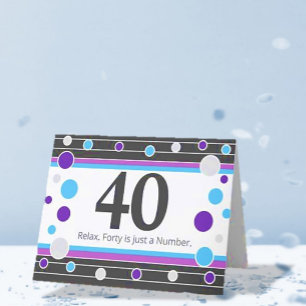 Cartão aniversário de 40 anos Humorous Card!