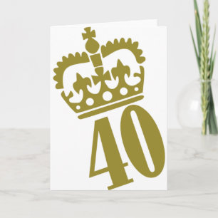 Cartão aniversário de 40 anos - Número - Quarenta