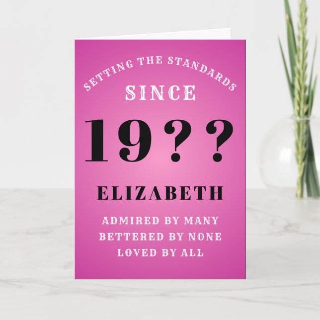 Cartão aniversário de 40 anos Padrões Nascer 1980s Adicio (Frente)