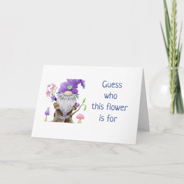 Cartão ***aniversário de 40 anos**** Placa GNOME COMICAL (Frente)