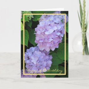 Cartão aniversário de 40 anos Sarah Hydrangeas Elegante D