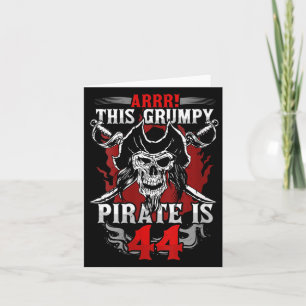 Cartão Aniversário de 44 anos da Mulher Pirata Gpy se Tor