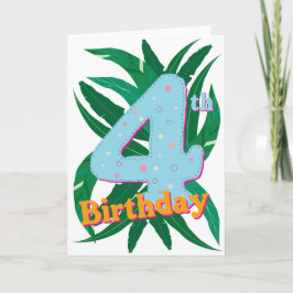 Cartão Aniversário de 4 anos