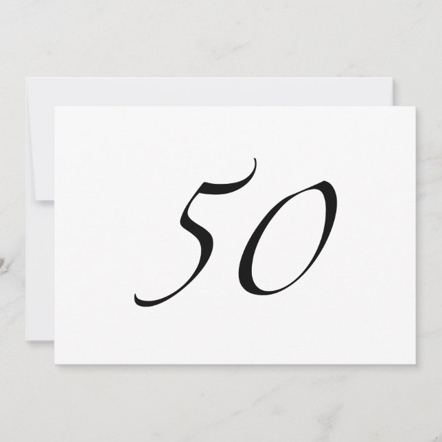 Cartão Aniversário de 50 anos (Frente)